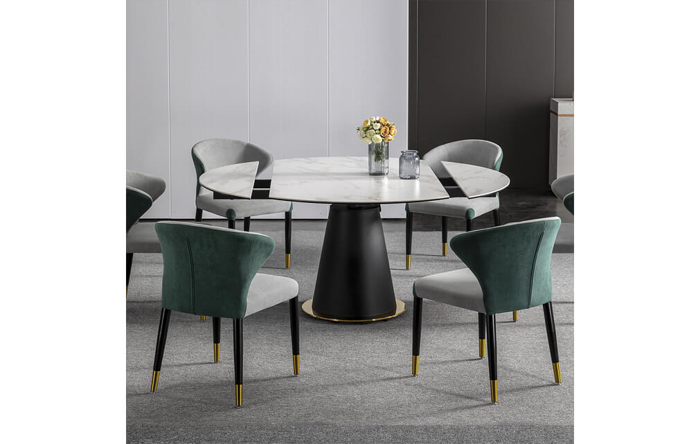 aninz best round extendable dining table for wholesale 