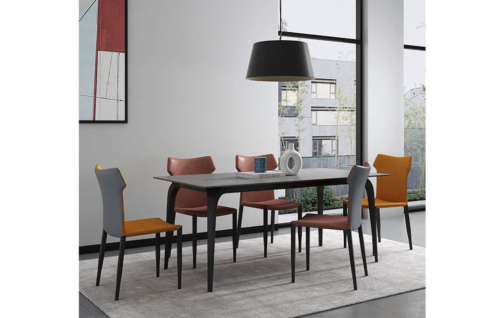 dining table-Italian style sintered stone dining table rectangular 6/8 seater