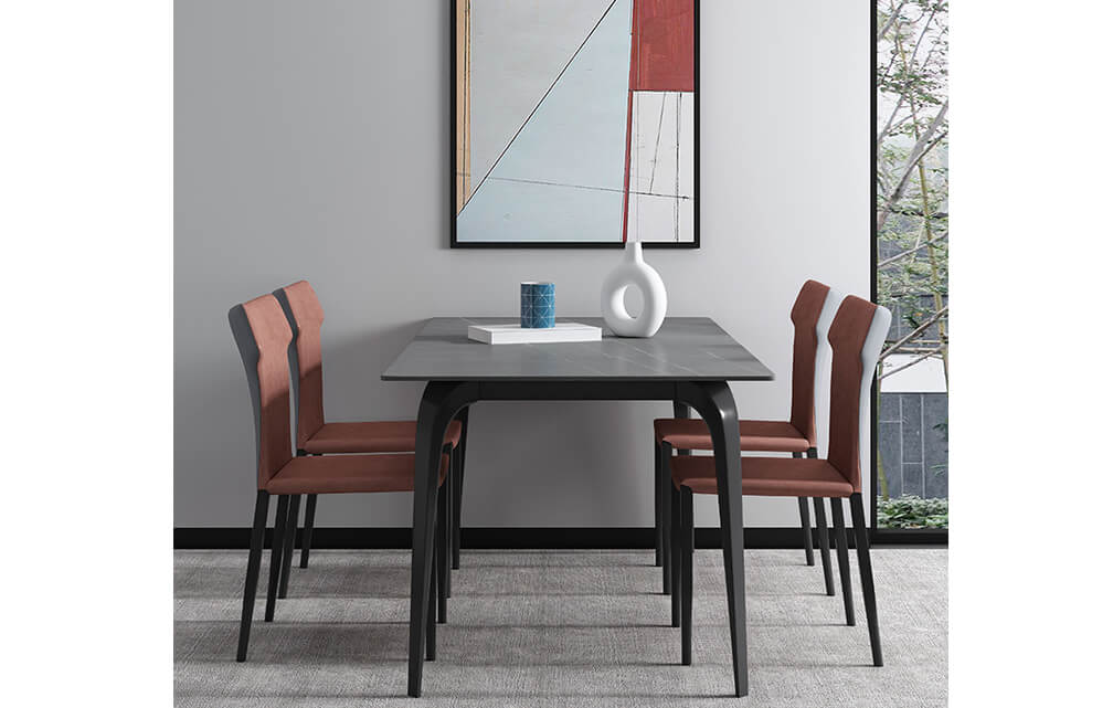 dining table-Italian style sintered stone dining table rectangular 6/8 seater