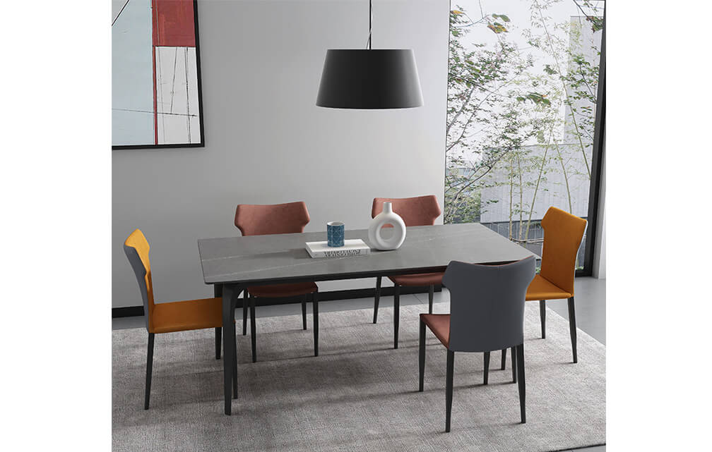 dining table-Italian style sintered stone dining table rectangular 6/8 seater