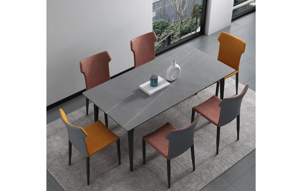 dining table-Italian style sintered stone dining table rectangular 6/8 seater