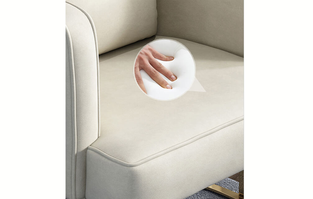 chair-Velvet cushion accent chair for living room
