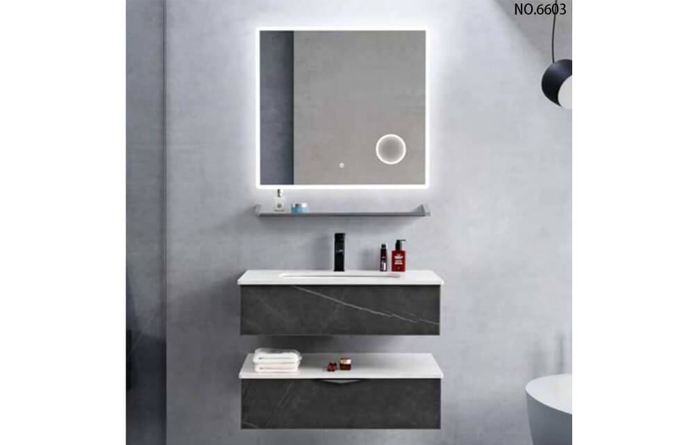 Floating Medicine Hotel Ceramic Sink Sintered Stone SurfaceBathroom Wall Mirror Vanity