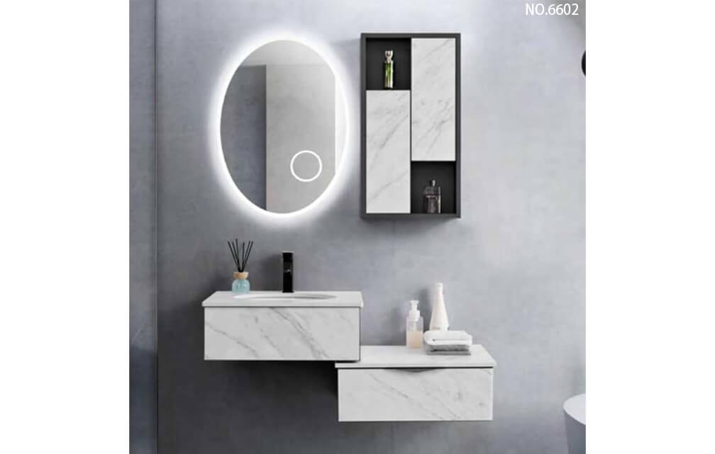 Floating Medicine Hotel Ceramic Sink Sintered Stone SurfaceBathroom Wall Mirror Vanity